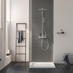 GROHE Euphoria smartcontrol Regendoucheset Opbouw - hoofddouche vierkant 31cm - handdouche staaf - chroom - Mist 2 schroefjes en afdekplaatje glijstanghouder - OUTLET UDEN STORE36168