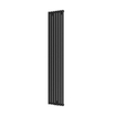 Plieger Siena designradiator verticaal enkel 1800x318mm 766W zwart grafiet (black graphite) 7253200