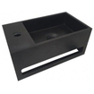 Wiesbaden Julia fontein Solid Surface 35 x 20 x 16 cm mat zwart links SW296060