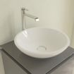 Villeroy & Boch Loop en Friends opzetwastafel met plug met keramische afdekking O43cm met overloop wit 1020117