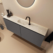 MONDIAZ TURE-DLUX 120cm toiletmeubel Dark Grey. EDEN wastafel Ostra positie midden. Met 1 kraangat. SW1104812