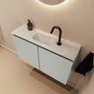 MONDIAZ TURE-DLUX 80cm toiletmeubel Greey. EDEN wastafel Opalo positie midden. Met 1 kraangat. SW1104313