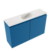 MONDIAZ TURE-DLUX 80cm toiletmeubel Jeans. EDEN wastafel Ostra positie midden. Zonder kraangat. SW1104876