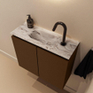 MONDIAZ TURE-DLUX 60cm toiletmeubel Rust. EDEN wastafel Glace positie midden. Met 1 kraangat. SW1103476