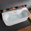 Villeroy & Boch Loop & friends half vrijstaand bad - 180x80cm - Acryl Stone White mat SW762356