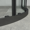 Saniclass Boutry Quick Fit Douchecabine - kwartrond - 90x90x195cm - helder glas - anti kalk - mat zwart SW491633