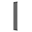 Plieger Venezia designradiator enkel verticaal 1970x304mm 970W zwart grafiet (black graphite) 7252668