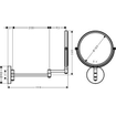 Hansgrohe Logis Universal scheerspiegel 2-armig en 3x vergrotend 18cm chroom SW241793