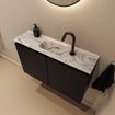 MONDIAZ TURE-DLUX 80cm toiletmeubel Urban. EDEN wastafel Glace positie midden. Met 1 kraangat. SW1103123