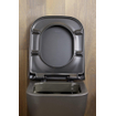 Duravit Happy D.2 WC-zitting 43x35.9x4.3cm met softclose met quickrelease Kunststof Antraciet Mat SW297027