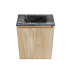 MONDIAZ TURE-DLUX 40cm toiletmeubel Washed Oak. EDEN wastafel Lava positie midden. Zonder kraangat. SW1104085