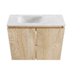 MONDIAZ TURE-DLUX 60cm toiletmeubel Washed Oak. EDEN wastafel Opalo positie links. Zonder kraangat. SW1104609
