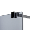 Wiesbaden Slim inloopdouche met mat zwart profiel en stabilisatiestang 90x200cm 8mm rookglas SW398200