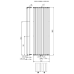 Plieger Siena designradiator verticaal dubbel 1800x606mm 2030W wit 7253145