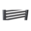 Sanicare electrische design radiator 111,8 x 45 cm. Gun metal met thermostaat chroom (linksonder) SW1000640