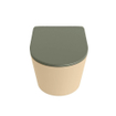 MONDIAZ LAVIE wandclosetpack - 36x53cm - diepspoel - rimless - Sand (beige) - softclose - quick-release - toiletzitting - Army (groen) SW1208582