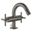 GROHE Atrio 1-gats bidetkraan M-size met waste met kruisgrepen brushed hard graphite SW224909