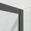 FugaFlow Boutry Quick Fit Douchecabine - kwartrond - 90x90x195cm - helder glas - anti kalk - mat zwart SW999910