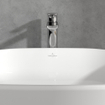 Villeroy & Boch O.novo Eengreeps wastafelkraan verhoogd met Push-Open afvoergarnituur - chroom SW974110