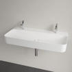 Villeroy & Boch Finion wastafel met 2 kraangaten 100x47cm ceramic+ zonder overloop wit SW106490