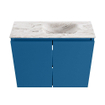 MONDIAZ TURE-DLUX 60cm toiletmeubel Jeans. EDEN wastafel Glace positie rechts. Met 1 kraangat. SW1103342