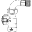 Heimeier V exact II thermostatisch radiatorventiel instelbaar + bocht 1/2 1602213