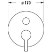 Duravit C.1 afbouwdeel v. douchemengkraan met omstel 17cm chroom SW420819