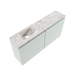 MONDIAZ TURE-DLUX 100cm toiletmeubel Greey. EDEN wastafel Glace positie links. Met 1 kraangat. SW1103319