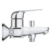 GROHE Swift QuickFix Badkraan - HOH=15cm - met omstel - met koppelingen - chroom SW1028102