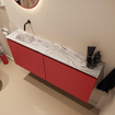 MONDIAZ TURE-DLUX 120cm toiletmeubel Fire. EDEN wastafel Glace positie links. Zonder kraangat. SW1103343