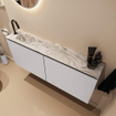 MONDIAZ TURE-DLUX 120cm toiletmeubel Cale. EDEN wastafel Glace positie links. Met 1 kraangat. SW1103246