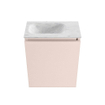 MONDIAZ TURE-DLUX 40cm toiletmeubel Rosee. EDEN wastafel Opalo positie links. Zonder kraangat. SW1104485
