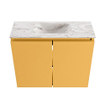 MONDIAZ TURE-DLUX 60cm toiletmeubel Ocher. EDEN wastafel Glace positie midden. Zonder kraangat. SW1103380