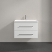 Villeroy en boch Avento wastafelonderkast 760x520x447 met 2x lade crystal white SW59900