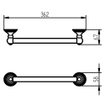 Haceka Allure Gastenhanddoekhouder 300Mm chroom HA401807