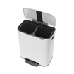 Brabantia Bo Pedaalemmer - 2x30 liter - 2 kunststof binnenemmers - wit SW1026529