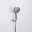 Fortifura Calvi douchekraan met glijstangset met ronde handdouche, metalen doucheslang Geborsteld Gunmetal PVD SW811954