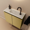 MONDIAZ TURE-DLUX 60cm toiletmeubel Oro. EDEN wastafel Opalo positie midden. Met 1 kraangat. SW1104429