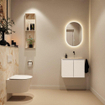 MONDIAZ TURE-DLUX 60cm toiletmeubel Talc. EDEN wastafel Frappe positie rechts. Zonder kraangat. SW1102591