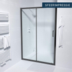 FugaFlow ID06 Quick Fit Schuifdeur - 110x190cm - 6mm veiligheidsglas - alu profiel - anti kalk - mat zwart SW999902