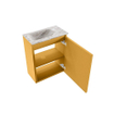 MONDIAZ TURE-DLUX 40cm toiletmeubel Ocher. EDEN wastafel Glace positie links. Zonder kraangat. SW1103381