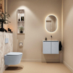 MONDIAZ TURE-DLUX 60cm toiletmeubel Clay. EDEN wastafel Glace positie rechts. Zonder kraangat. SW1103198