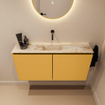 MONDIAZ TURE-DLUX 100cm toiletmeubel Ocher. EDEN wastafel Frappe positie midden. Zonder kraangat. SW1102892
