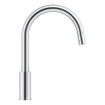Grohe Start Edge Keukenkraan - 1-gats - hoge draaibare uittrekbare uitloop - voorsprong 21.5cm - gesloten greep - chroom SW924867