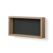 Looox Wood collection wand BoX 60x30cm met achterplaat zwart mat eiken zwart mat SW73170