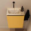 MONDIAZ TURE-DLUX 40cm toiletmeubel Ocher. EDEN wastafel Frappe positie links. Zonder kraangat. SW1102849