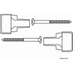 set potschroeven met kap met rozet 6x60mm wit RVS 0830429