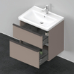 Duravit D-Neo wastafelonderkast 63.4x62.5x45.2cm 2 lades Basalt Mat SW641179