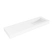 Mondiaz ZINK Talc Vrijhangende wastafel - 150cm - wasbak rechts - rand 12cm - Solid surface Talc SW424871