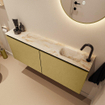 MONDIAZ TURE-DLUX 120cm toiletmeubel Oro. EDEN wastafel Frappe positie rechts. Met 1 kraangat. SW1102919